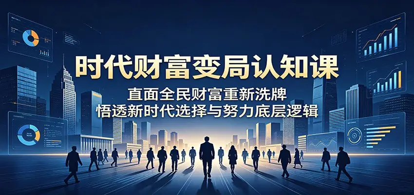 时代财富变局认知课：直面全民财富重新洗牌，悟透新时代选择与努力底层逻辑选优云网创选优云网创