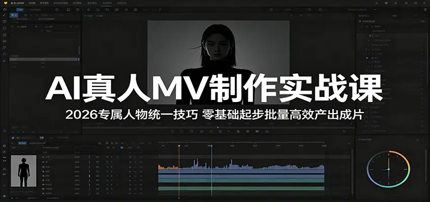 AI真人MV制作实战课:2026专属人物统一技巧,零基础起步批量高效产出成片选优云网创选优云网创