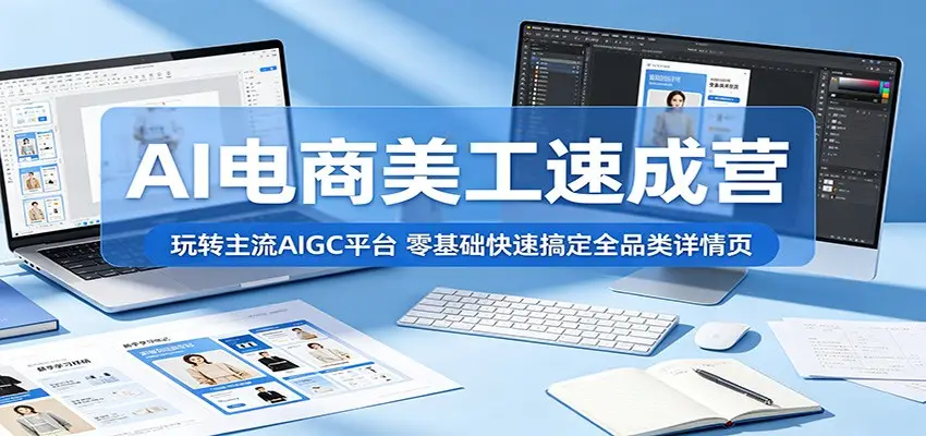 AI电商美工速成营:玩转主流AIGC平台,零基础快速搞定全品类详情页选优云网创选优云网创