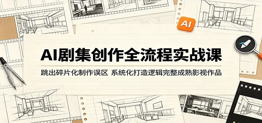 AI剧集创作全流程实战课:跳出碎片化制作误区,系统化打造逻辑完整成熟影视作品选优云网创选优云网创