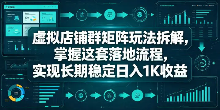 虚拟店铺群矩阵玩法拆解,掌握这套落地流程,实现长期稳定日入1K收益【揭秘】选优云网创选优云网创