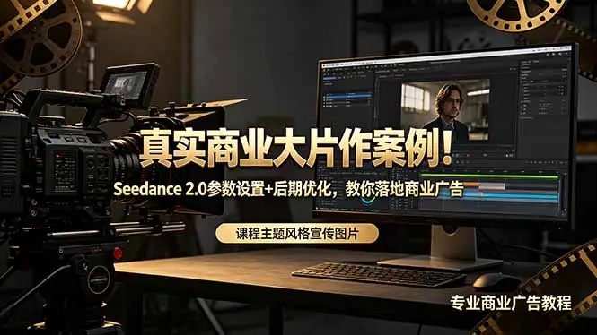 真实商业大片作案例！Seedance 2.0参数设置+后期优化，教你落地商业广告选优云网创选优云网创