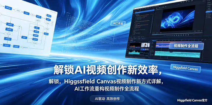 解锁AI视频创作新效率,Higgsfield Canvas视频制作新方式详解,AI工作流重构视频制作全流程选优云网创选优云网创