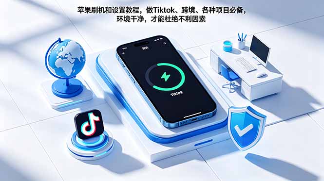 苹果刷机和设置教程，做Tiktok、跨境、各种项目必备，环境干净，才能杜绝不利因素选优云网创选优云网创