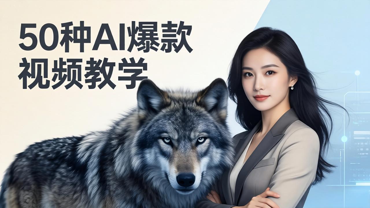 50种AI爆款视频教学：影视级古诗词+治愈萌宠+山海经蛟龙，高阶宝典商业落地选优云网创选优云网创