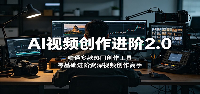 AI视频创作进阶2.0：精通多款热门创作工具，零基础进阶资深视频创作高手选优云网创选优云网创