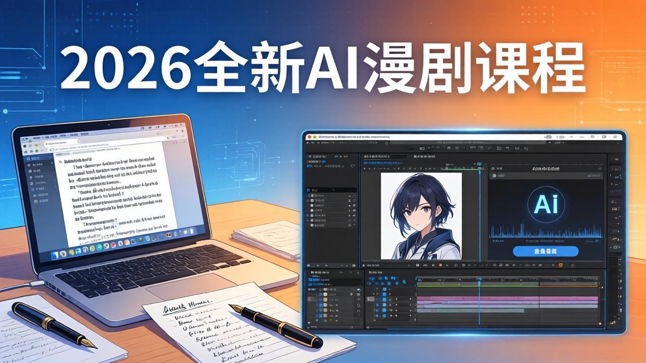 2026全新AI漫剧课程:覆盖创作全链路,教你写作分镜剪辑配音一站式打造漫剧作品选优云网创选优云网创