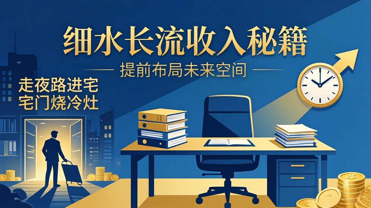 某付费文章:细水长流收入秘籍:走夜路进宅门烧冷灶,提前布局未来空间选优云网创选优云网创