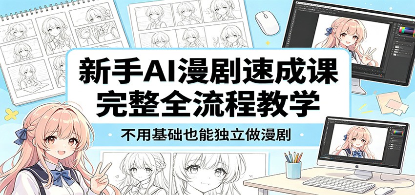 新手AI漫剧速成课：完整全流程教学，不用基础也能独立做漫剧选优云网创选优云网创