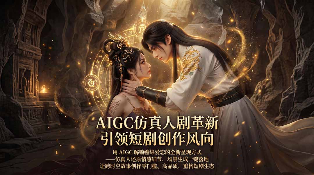 AIGC 仿真人短剧创作革新,解锁仙侠爱恋全新呈现,一键出高质场景,零门槛打造爆款剧集选优云网创选优云网创