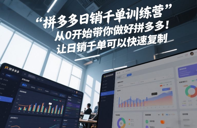 拼多多日销千单训练营，从0开始带你做好拼多多，让日销千单可以快速复制(更新26年3月)选优云网创选优云网创