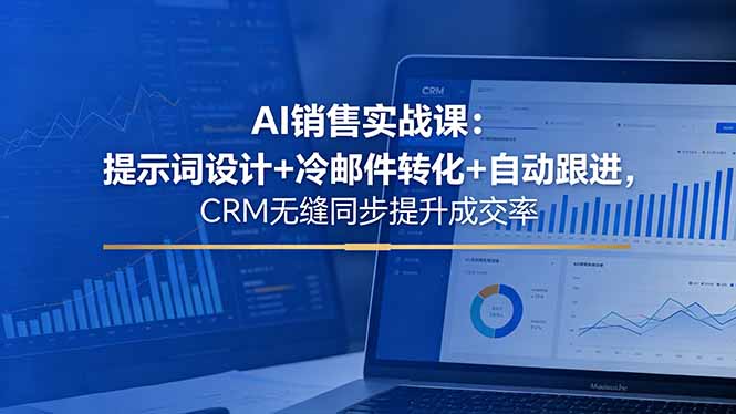 AI销售实战课：提示词设计+冷邮件转化+自动跟进，CRM无缝同步提升成交率选优云网创选优云网创