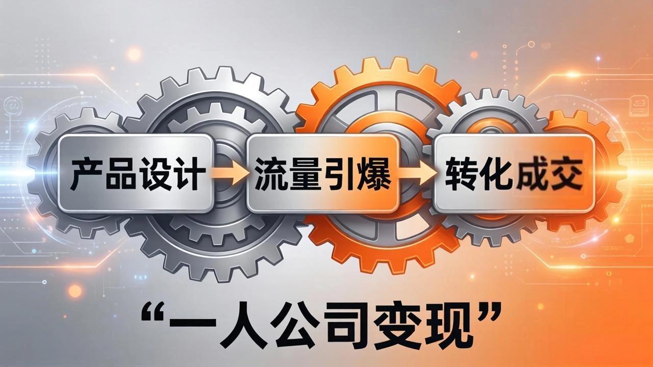 一人公司变现全攻略：产品设计+流量引爆+转化成交，打造不受年龄限制的长期事业选优云网创选优云网创