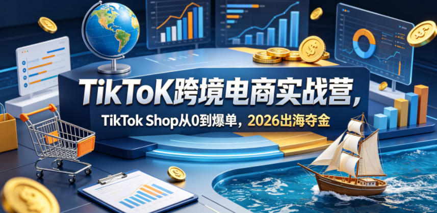 TikToK跨境电商实战营，TikTok Shop从0到爆单，2026出海夺金选优云网创选优云网创