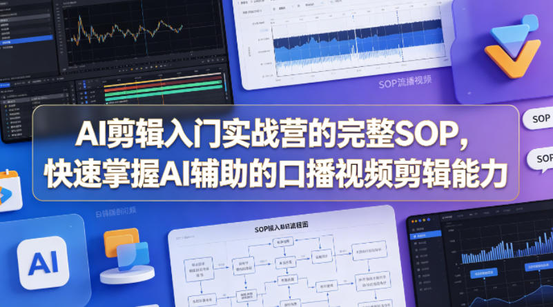 AI剪辑入门实战营的完整SOP,快速掌握AI辅助的口播视频剪辑能力选优云网创选优云网创