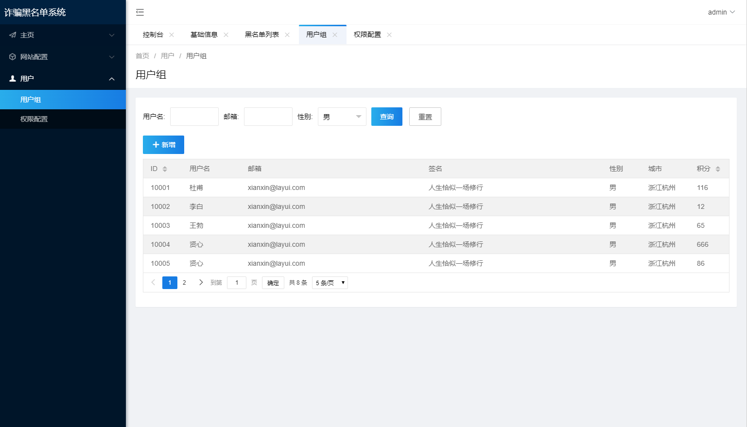 最新黑名单查询录入系统_全开源源码选优云网创选优云网创