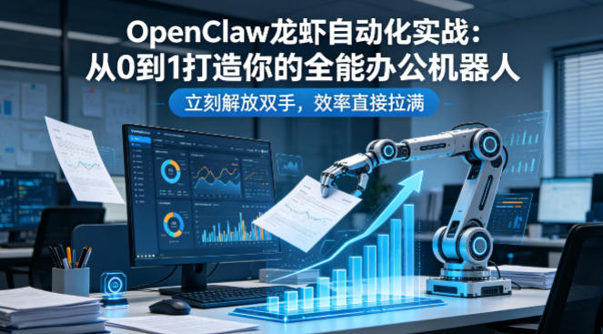 OpenClaw龙虾自动化实战：从0到1打造你的全能办公机器人，立刻解放双手，效率直接拉满选优云网创选优云网创