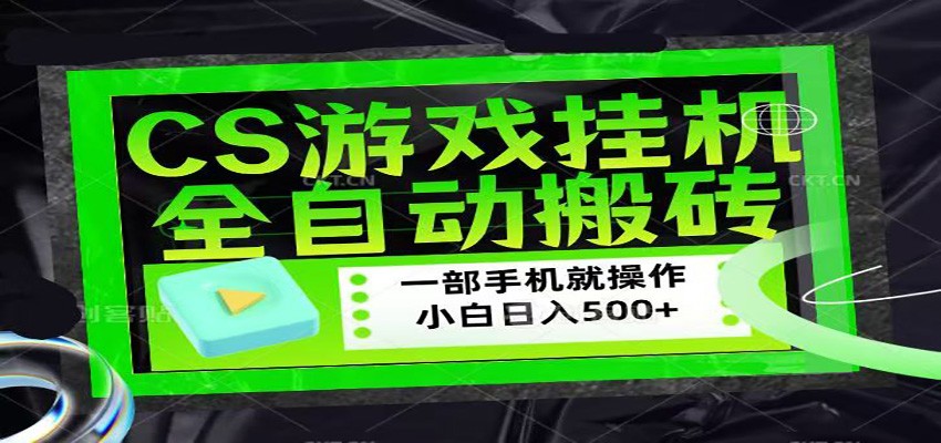 CSGO游戏挂机捡漏搬砖,超稳定的项目,带领1000+小白实现日入500+选优云网创选优云网创