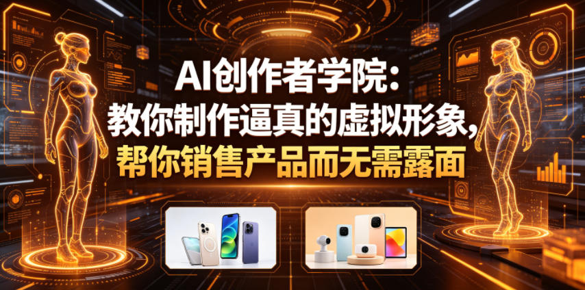 AI创作者学院：教你制作逼真的虚拟形象，帮你销售产品而无需露面【原创双语字幕】选优云网创选优云网创
