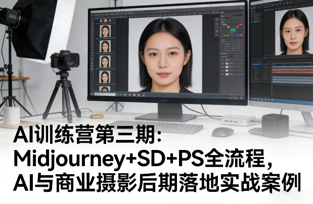 AI训练营第三期:Midjourney+SD+PS全流程,AI与商业摄影后期落地实战案例选优云网创选优云网创