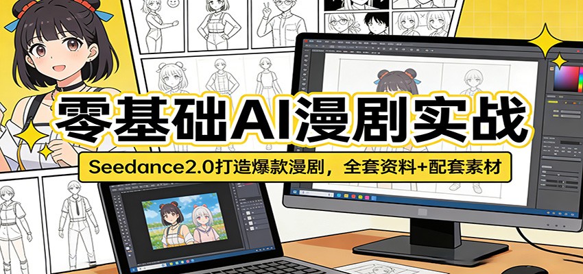 零基础AI漫剧实战:Seedance2.0打造爆款漫剧,全套资料+配套素材选优云网创选优云网创