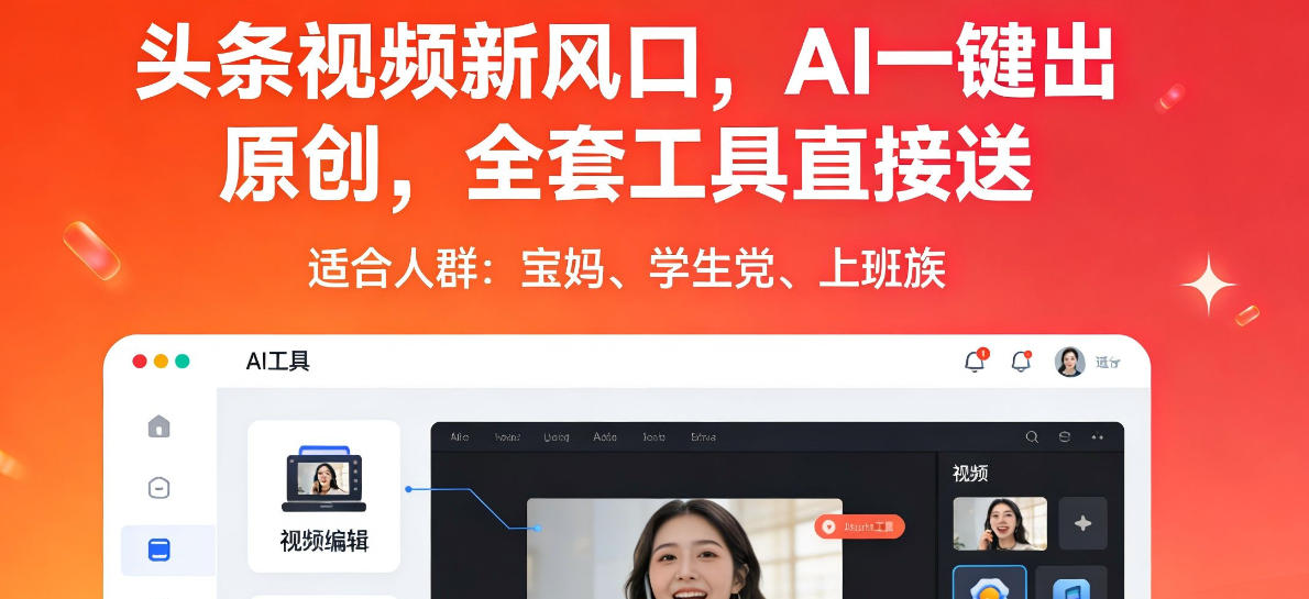 头条视频新风口,AI一键出原创,全套工具直接送,人人可做,有手就行【揭秘】选优云网创选优云网创