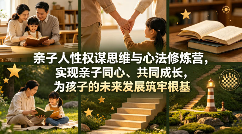 亲子人性权谋思维与心法修炼营，实现亲子同心、共同成长，为孩子的未来发展筑牢根基【音频】选优云网创选优云网创