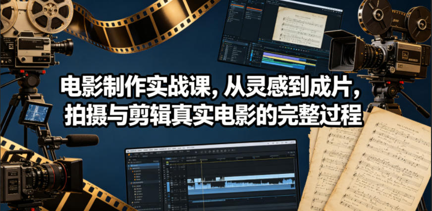 电影制作实战课，从灵感到成片，拍摄与剪辑真实电影的完整过程【原创双语字幕】选优云网创选优云网创
