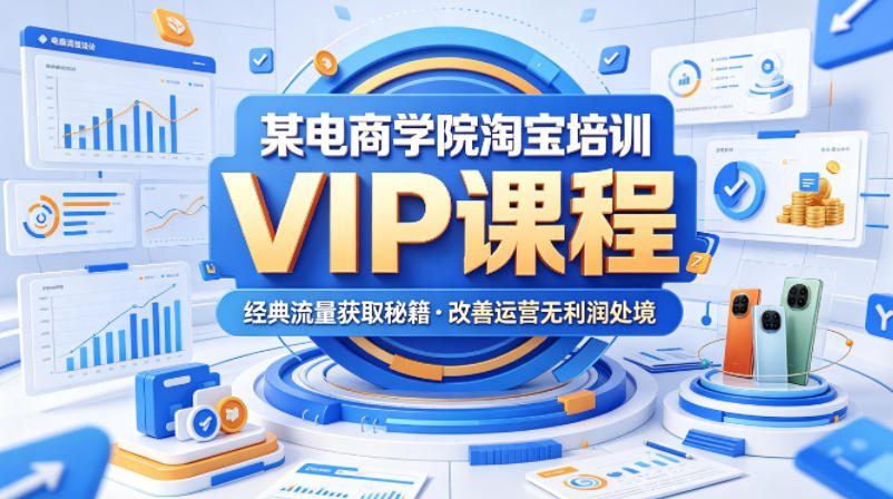 某电商学院淘宝培训VIP课程,各种经典有用的流量获取秘籍,改善运营产品没利润的处境(2026年5月)选优云网创选优云网创
