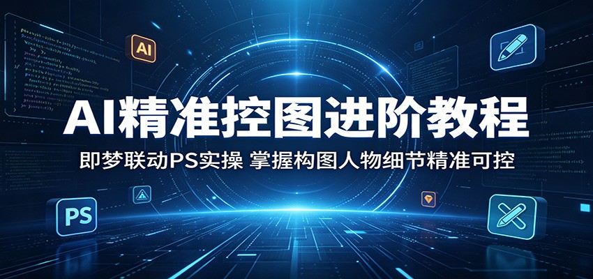AI精准控图进阶教程:即梦联动PS实操,掌握构图人物细节精准可控选优云网创选优云网创