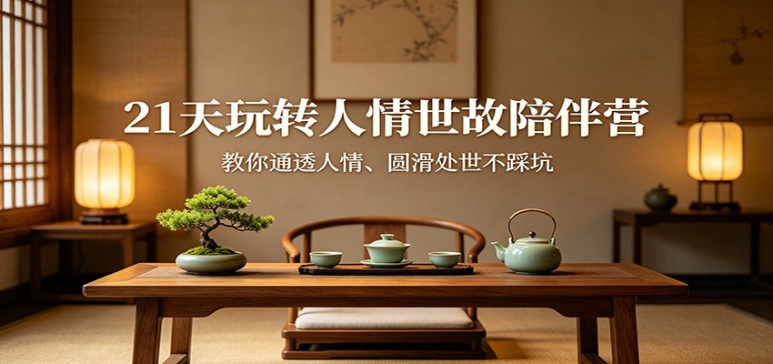 21天玩转人情世故陪伴营：教你通透人情、圆滑处世不踩坑选优云网创选优云网创