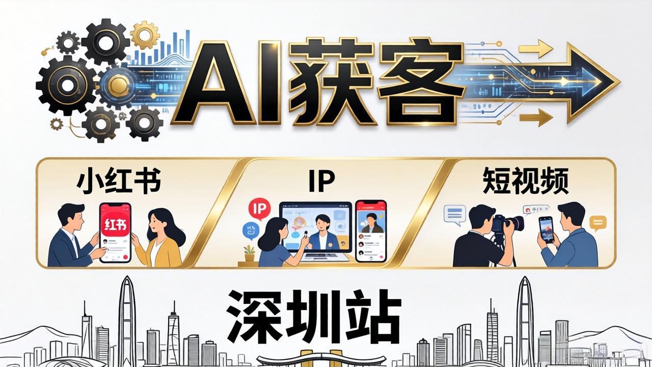 2026AI获客大课深圳站:4月17日-19日3天2夜拆透小红书+IP+短视频,老板操盘手必来选优云网创选优云网创