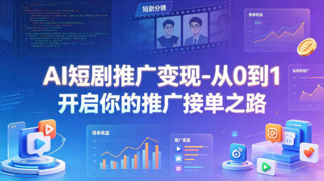 AI短剧推广变现-从0到1开启你的推广接单之路选优云网创选优云网创