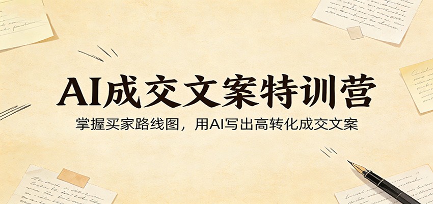 AI成交文案特训营:掌握买家路线图,用AI写出高转化成交文案选优云网创选优云网创