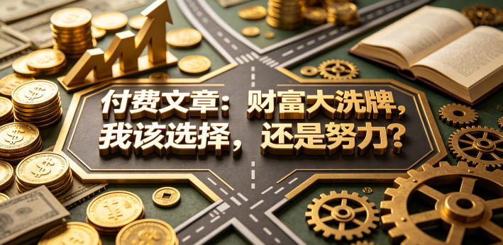 付费文章:财富大洗牌,我该选择,还是努力?选优云网创选优云网创