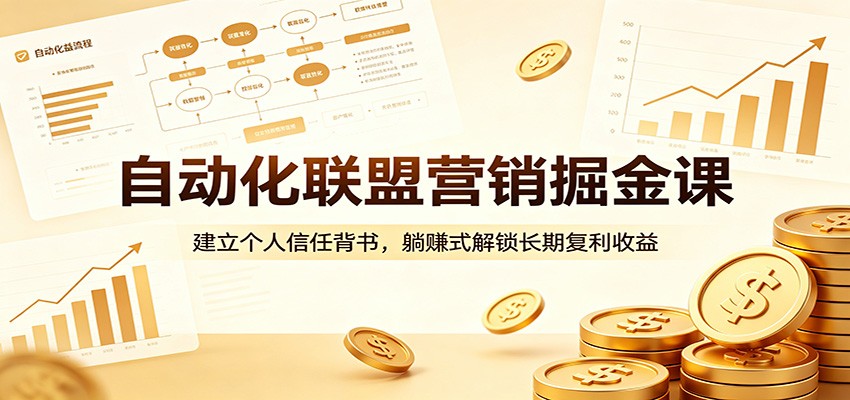 自动化联盟营销掘金课：建立个人信任背书，躺赚式解锁长期复利收益选优云网创选优云网创