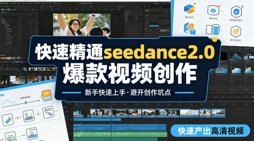 快速精通seedance2.0爆款视频创作，快速产出高清视频，避开大量创作坑点，新手也能快速上手选优云网创选优云网创