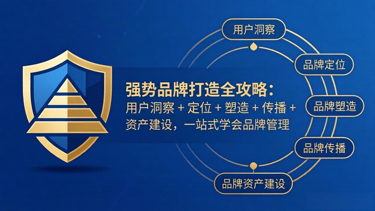 强势品牌打造全攻略:用户洞察 + 定位 + 塑造 + 传播 + 资产建设,一站式学会品牌管理选优云网创选优云网创