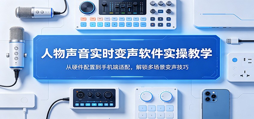 人物声音实时变声软件实操教学:从硬件配置到手机端适配,解锁多场景变声技巧选优云网创选优云网创