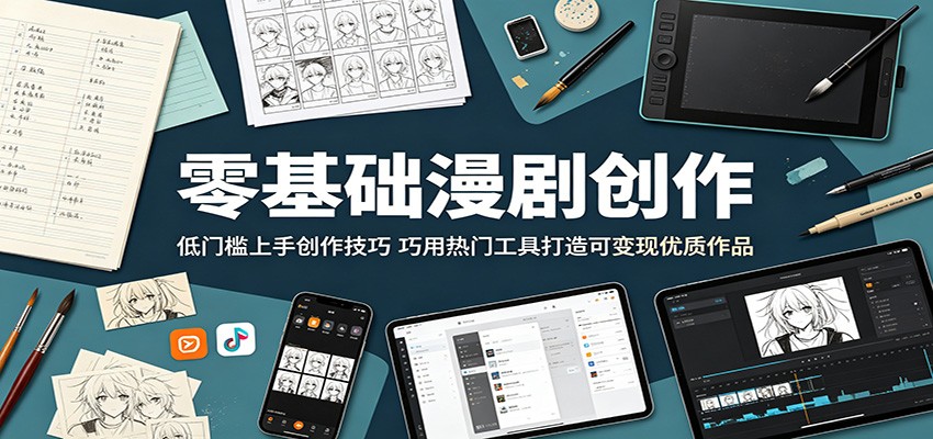 零基础漫剧创作：低门槛上手创作技巧，巧用热门工具打造可变现优质作品选优云网创选优云网创