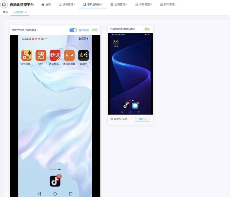 云手机群控系统源码 云手机多开群控 自动化管理程序源码选优云网创选优云网创