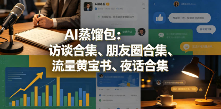 AI蒸馏包:访谈合集、朋友圈合集、流量黄宝书、夜话合集【文档】选优云网创选优云网创