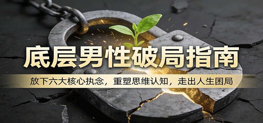 底层男性破局指南:放下六大核心执念,重塑思维认知,走出人生困局选优云网创选优云网创