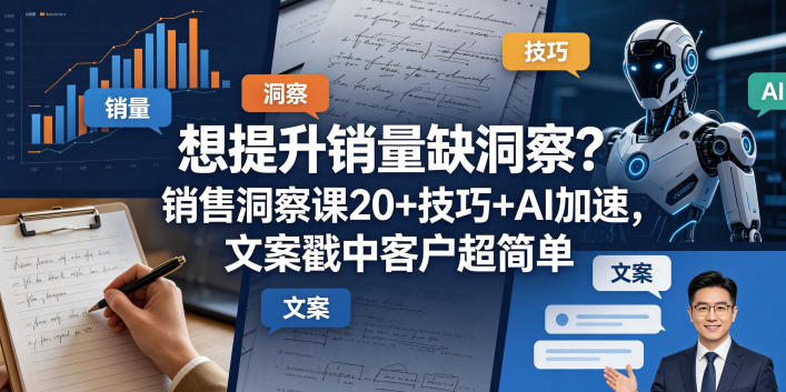 想提升销量缺洞察?销售洞察课20+技巧+AI加速,文案戳中客户超简单【原创双语字幕】选优云网创选优云网创