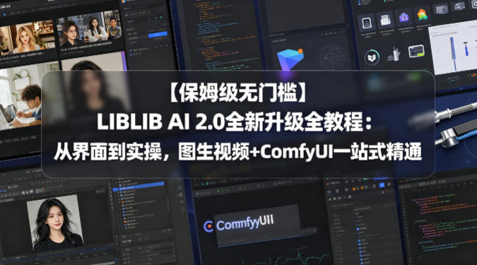 【保姆级无门槛】LIBLIB AI 2.0全新升级全教程：从界面到实操，图生视频+ComfyUI一站式精通选优云网创选优云网创