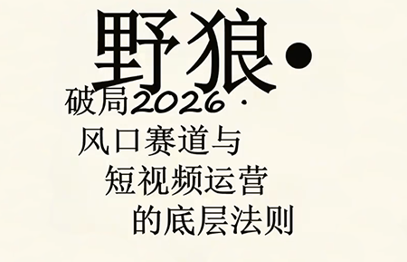 野狼团队·多平台实操运营课(更新4月)选优云网创选优云网创