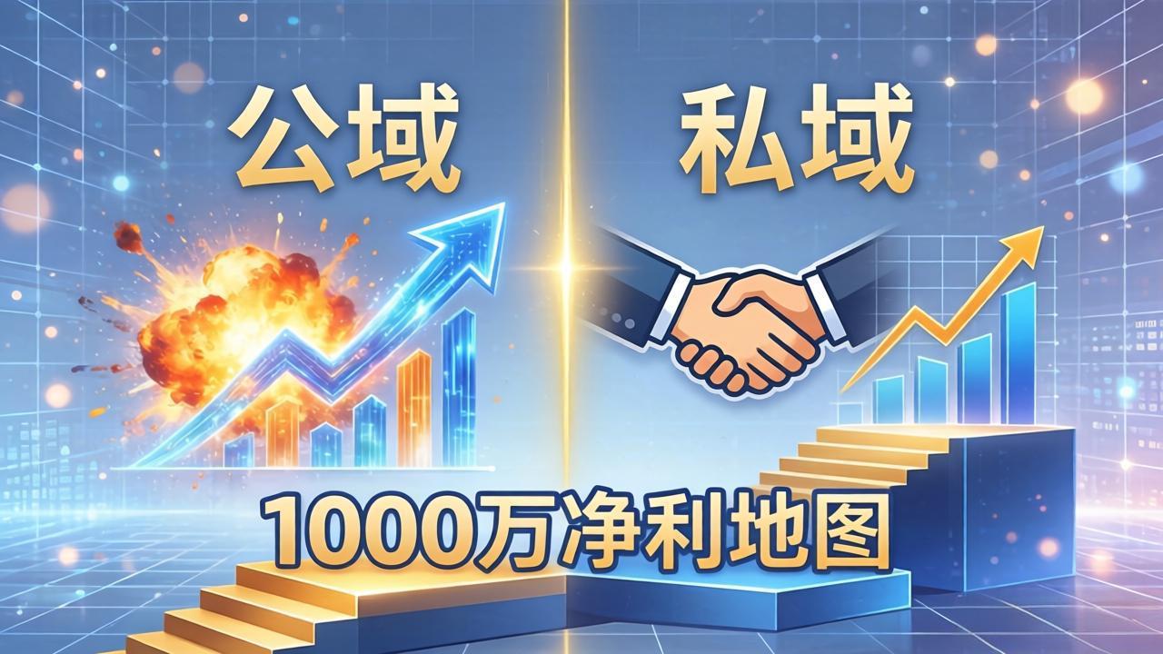 公域玩命出爆款，私域悄悄做成交：这套AI内训课，2026给你打通1000万净利的地图选优云网创选优云网创