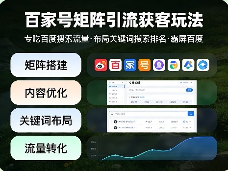 百家号矩阵引流获客玩法,专吃百度搜索流量,布局关键词搜索排名,霸屏百度选优云网创选优云网创
