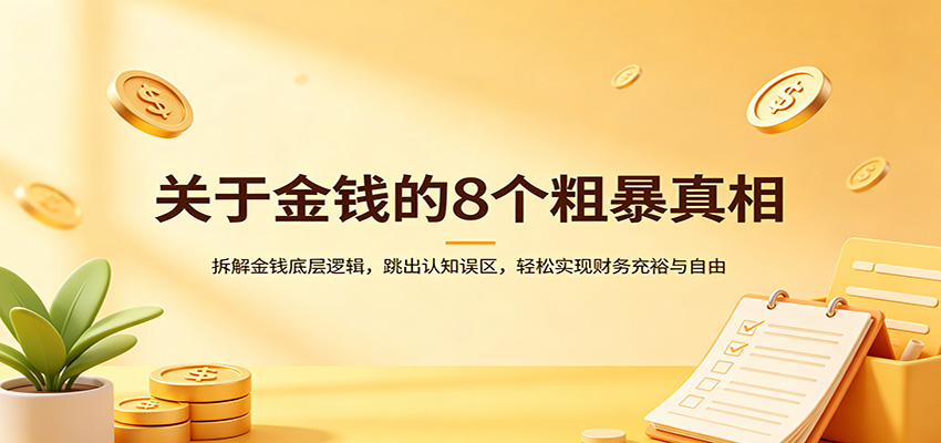 关于金钱的8个粗暴真相:拆解金钱底层逻辑,跳出认知误区,轻松实现财务充裕与自由选优云网创选优云网创