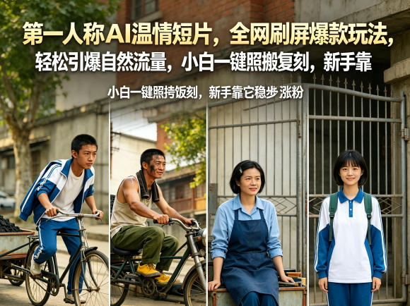 靠前人称AI温情短片,全网刷屏爆款玩法,轻松引爆自然流量,小白一键照搬复刻,新手靠它稳步涨粉选优云网创选优云网创
